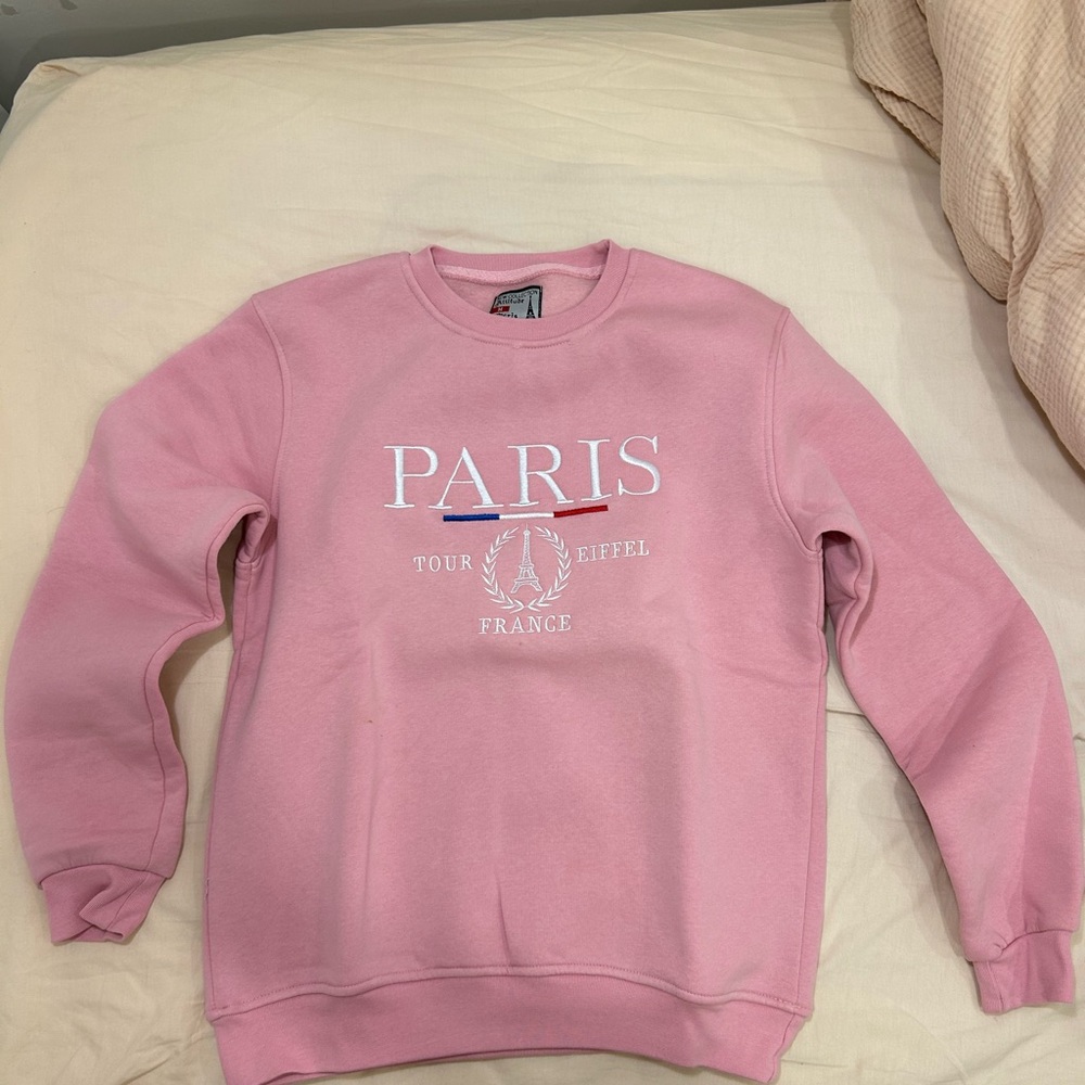 Pink Paris Graphic Sweatshirt